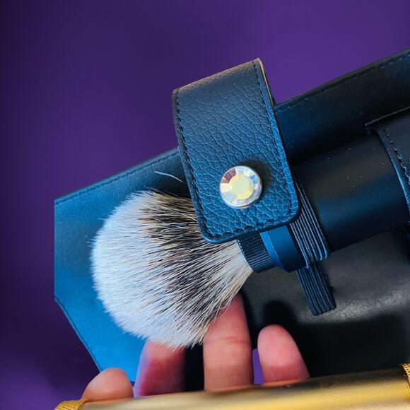 VP Leon Hardy Razor & Brush in Leather Case Never Used! Spoiled Daddy Self Care - Picture 8 of 8